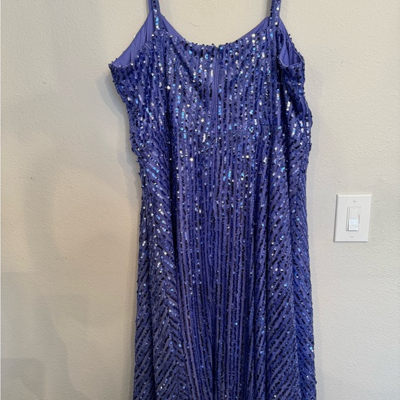 Eloquii Sparkling Purple Sequined Midi Dress - Picture 2 of 12